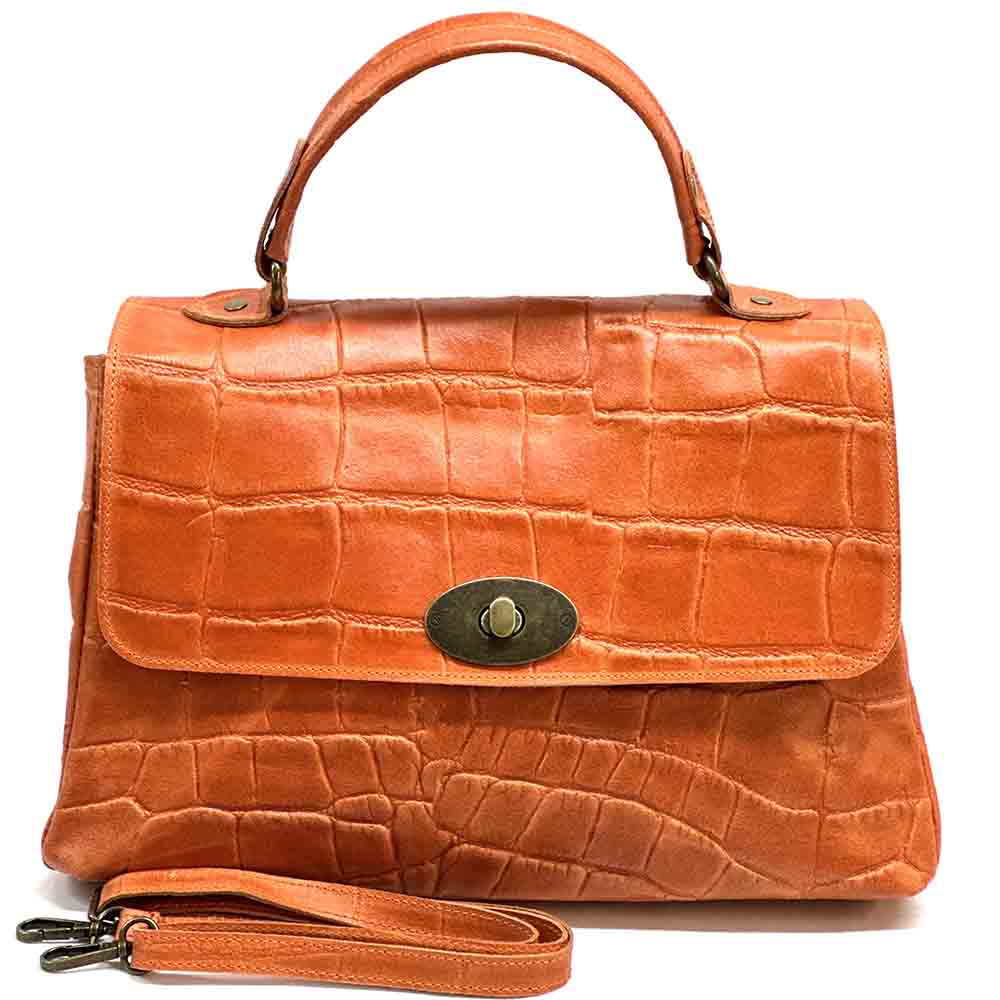 Natalina Cow Leather Messenger Bag - Made In Italy