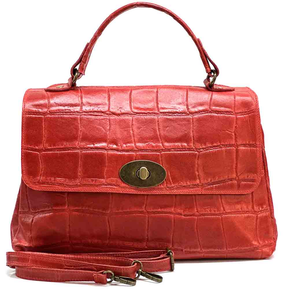 Natalina Cow Leather Messenger Bag - Made In Italy