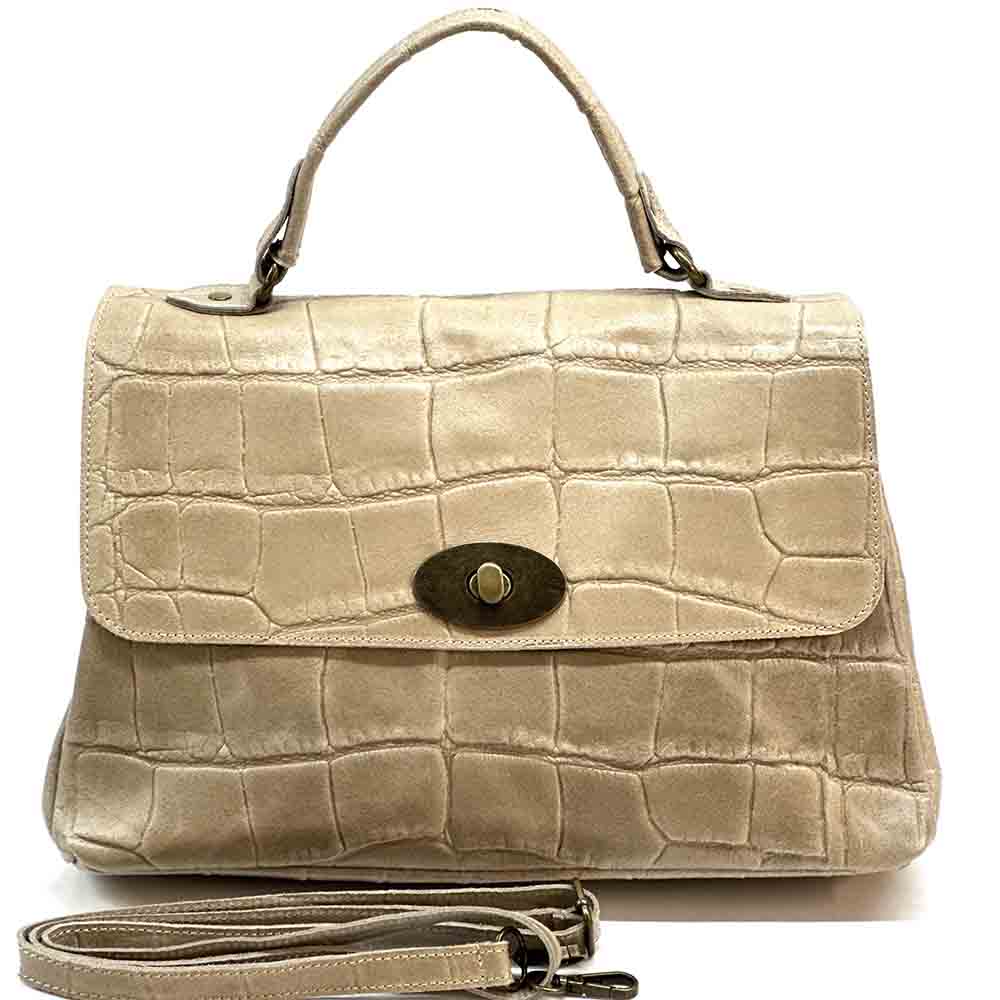 Natalina Cow Leather Messenger Bag - Made In Italy