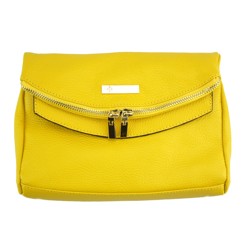 Pebbled Leather 2-in-1 Crossbody Bag and Clutch Final Stock - Made In Italy