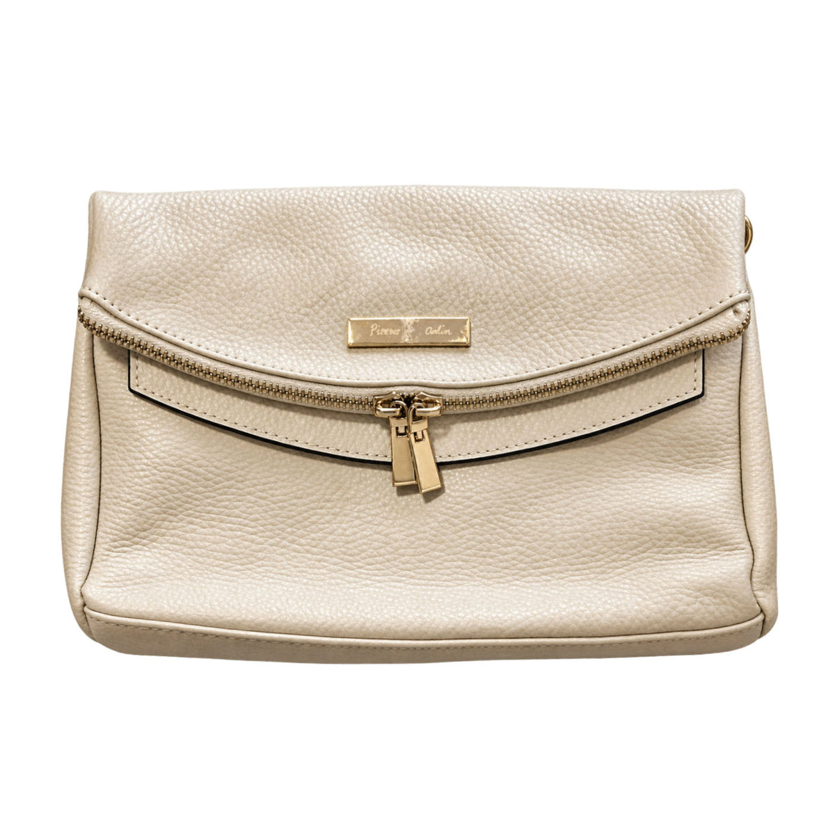 Pebbled Leather 2-in-1 Crossbody Bag and Clutch Final Stock - Made In Italy