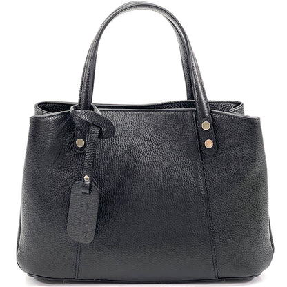 Donatella leather Handbag - Made In Italy