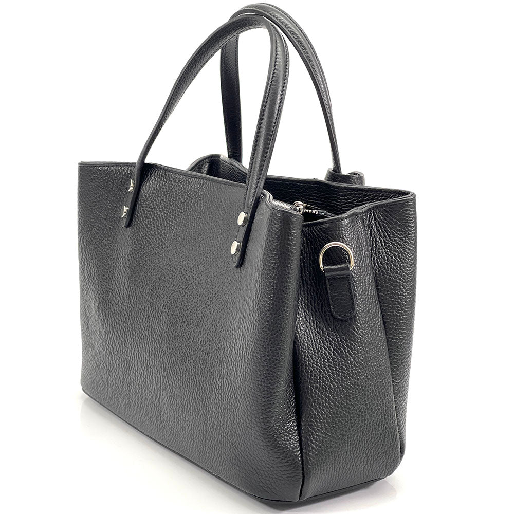 Donatella leather Handbag - Made In Italy