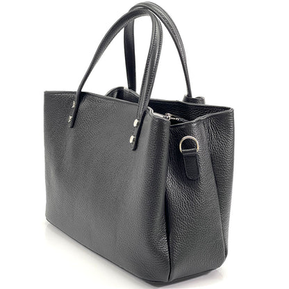 Donatella leather Handbag - Made In Italy