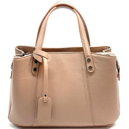 Donatella leather Handbag - Made In Italy