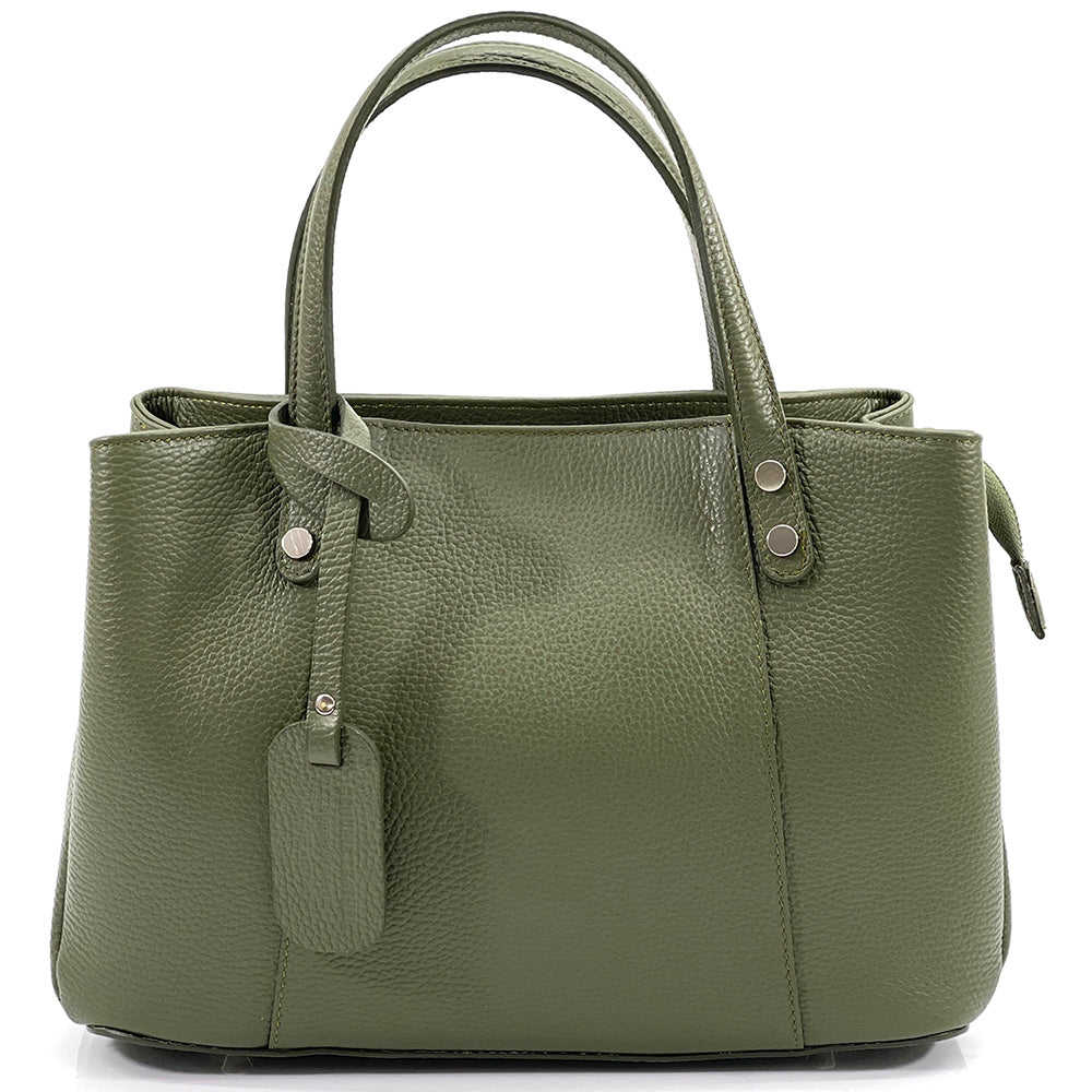 Donatella leather Handbag - Made In Italy