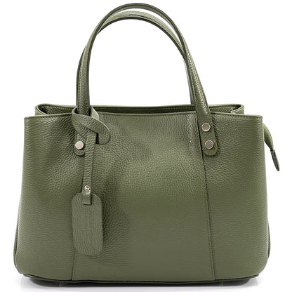 Donatella leather Handbag - Made In Italy
