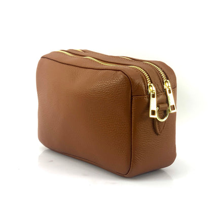 Amara GM Leather Shoulder Bag - Made In Italy