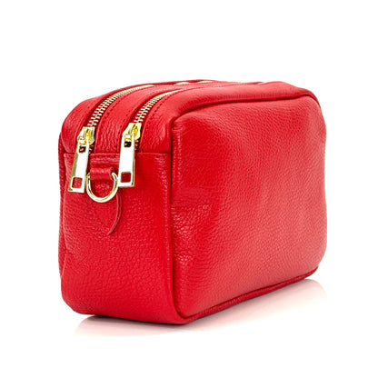 Amara GM Leather Shoulder Bag - Made In Italy