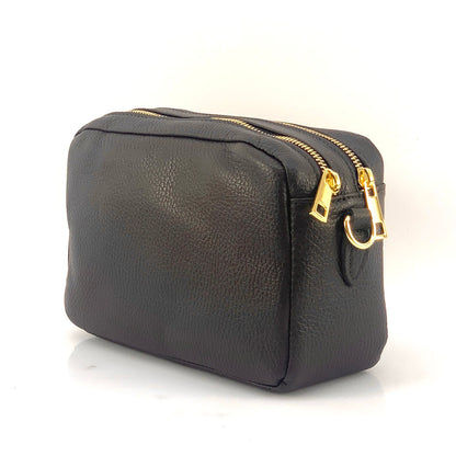 Amara GM Leather Shoulder Bag - Made In Italy