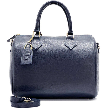 Erminia GM cow leather handbag - Made In Italy