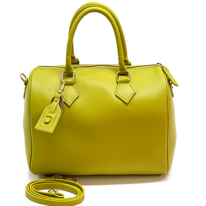 Erminia GM cow leather handbag - Made In Italy