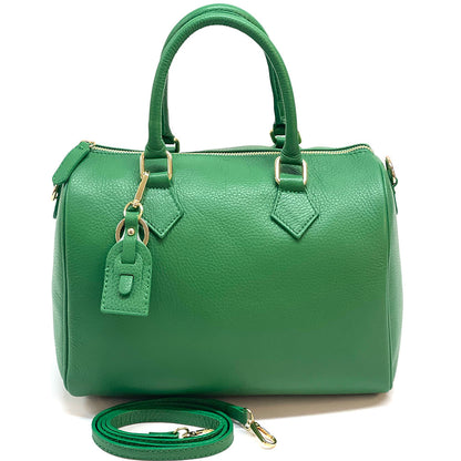 Erminia GM cow leather handbag - Made In Italy