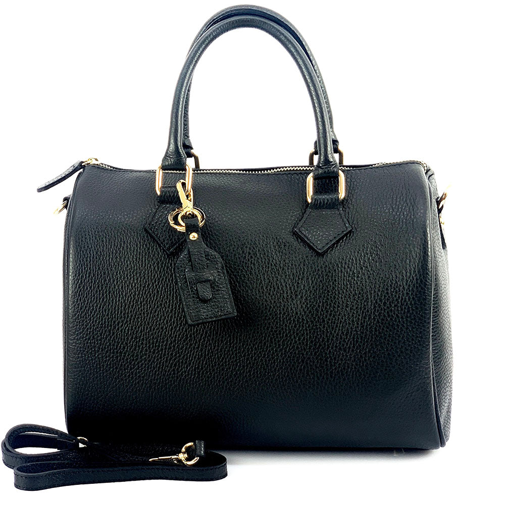 Erminia GM cow leather handbag - Made In Italy