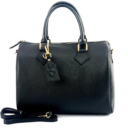 Erminia GM cow leather handbag - Made In Italy