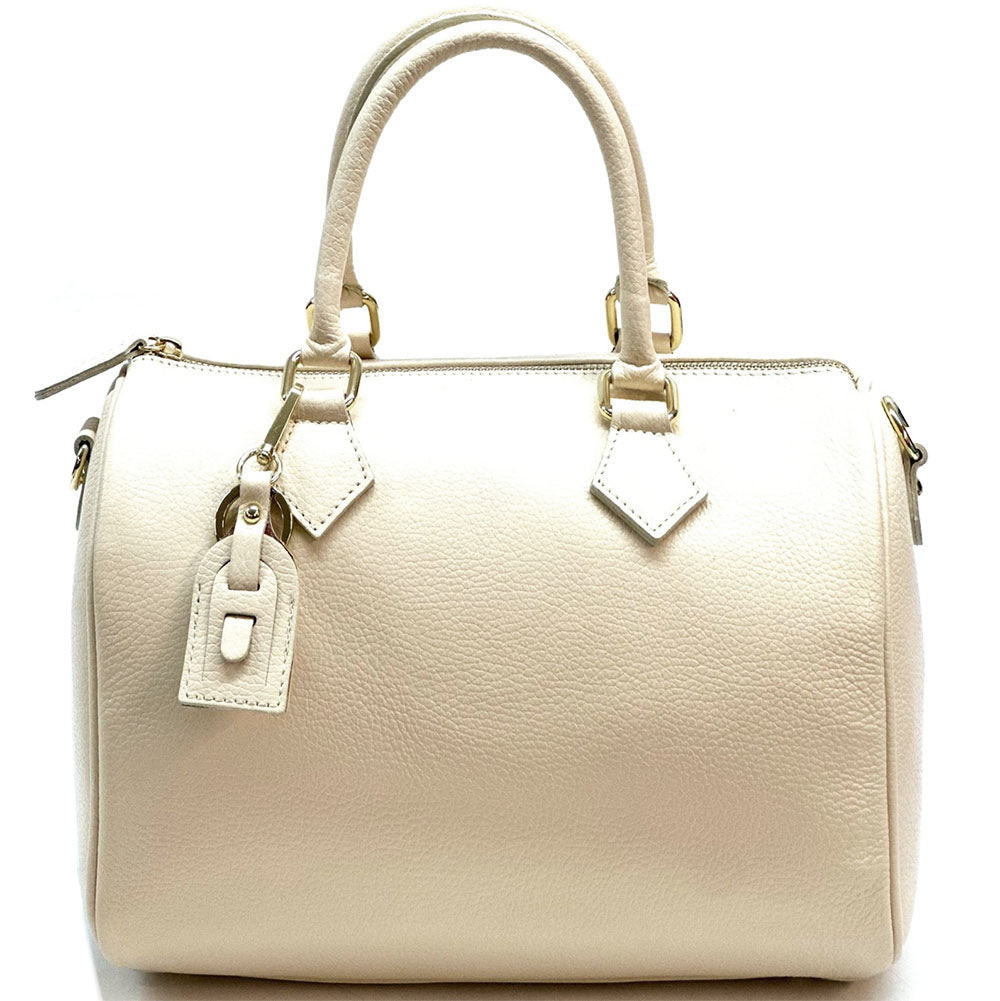 Erminia GM cow leather handbag - Made In Italy