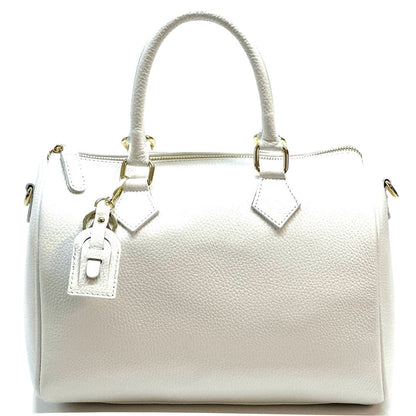 Erminia GM cow leather handbag - Made In Italy