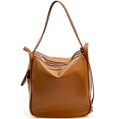 Caterina Leather Bucket Bag - Made In Italy