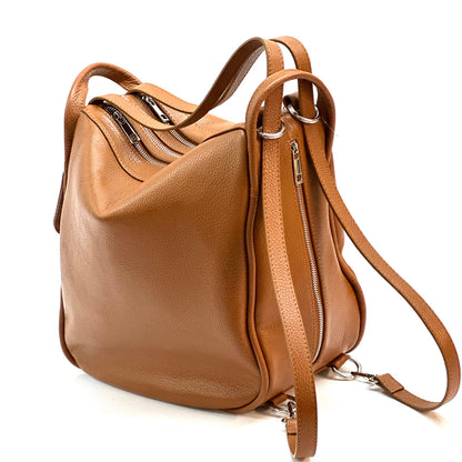 Caterina Leather Bucket Bag - Made In Italy