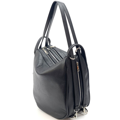 Caterina Leather Bucket Bag - Made In Italy