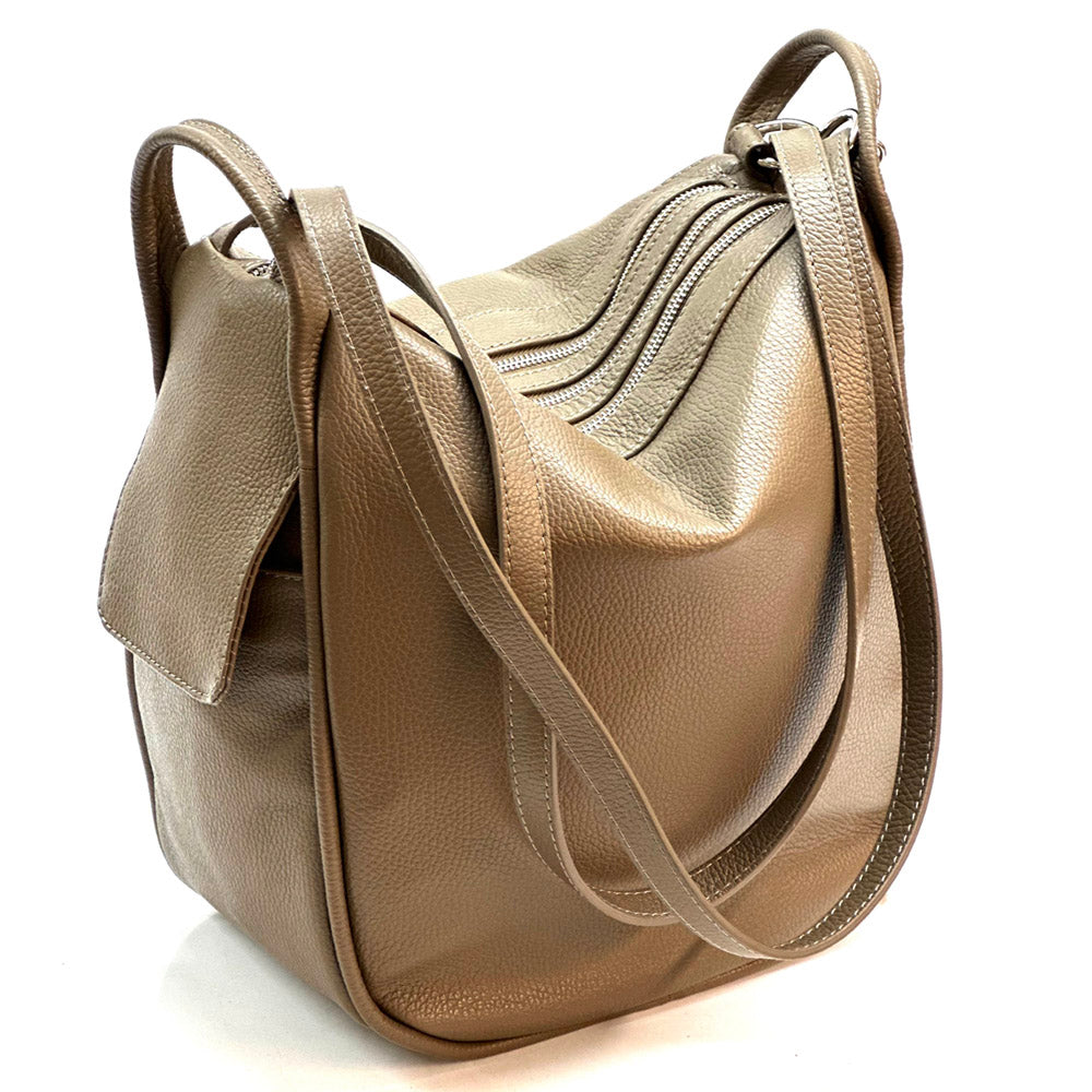 Caterina Leather Bucket Bag - Made In Italy