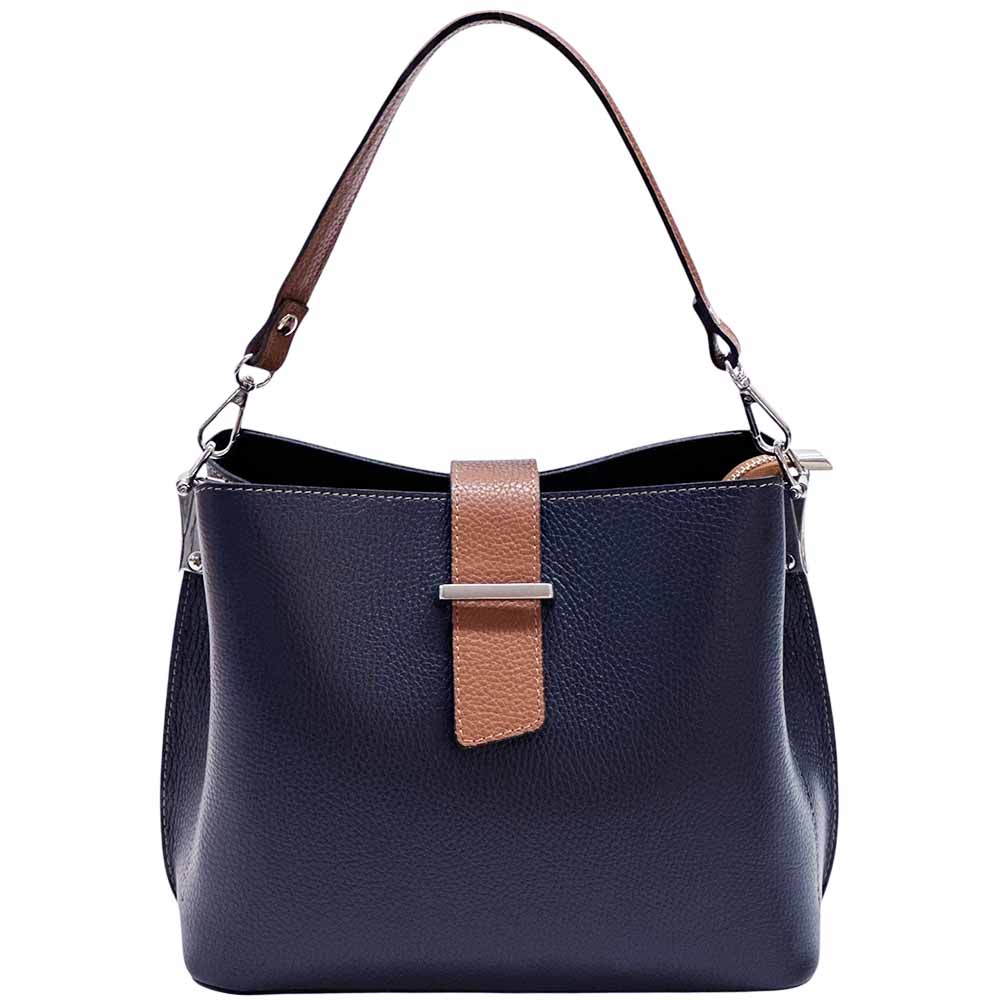 Kristen leather shoulder bag - Made In Italy