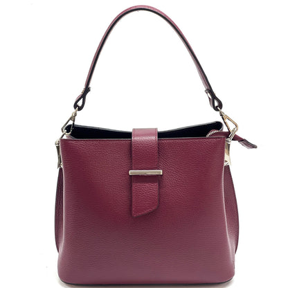 Kristen leather shoulder bag - Made In Italy