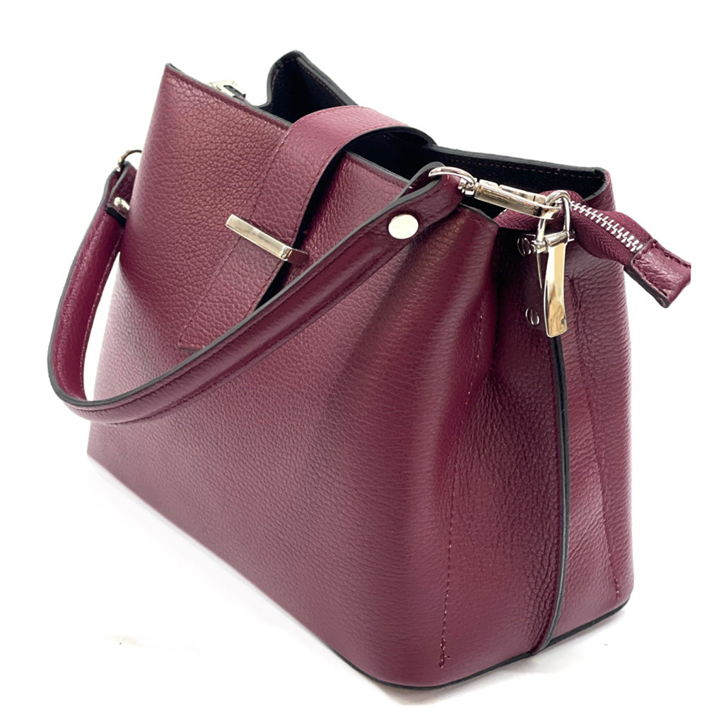 Kristen leather shoulder bag - Made In Italy