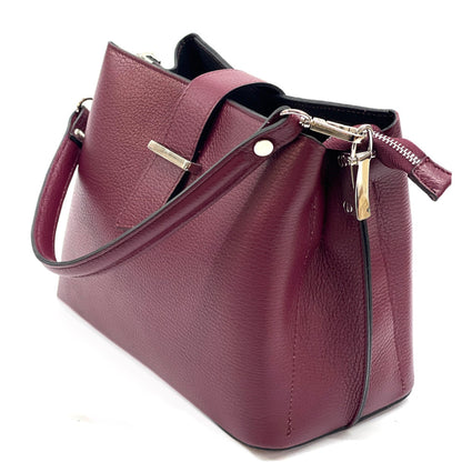 Kristen leather shoulder bag - Made In Italy