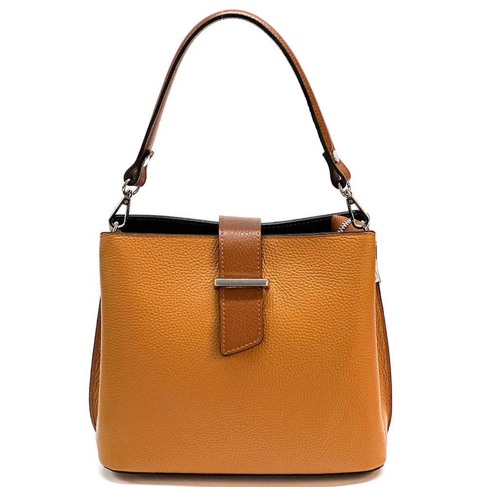 Kristen T leather shoulder bag - Made In Italy