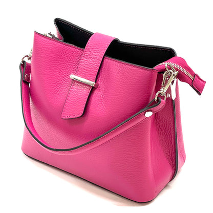 Kristen leather shoulder bag - Made In Italy