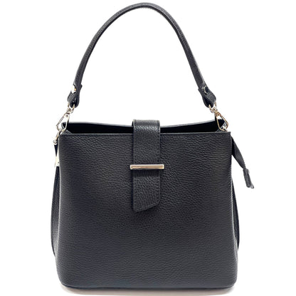 Kristen leather shoulder bag - Made In Italy