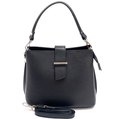 Kristen T leather shoulder bag - Made In Italy
