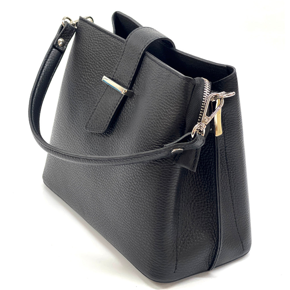 Kristen leather shoulder bag - Made In Italy