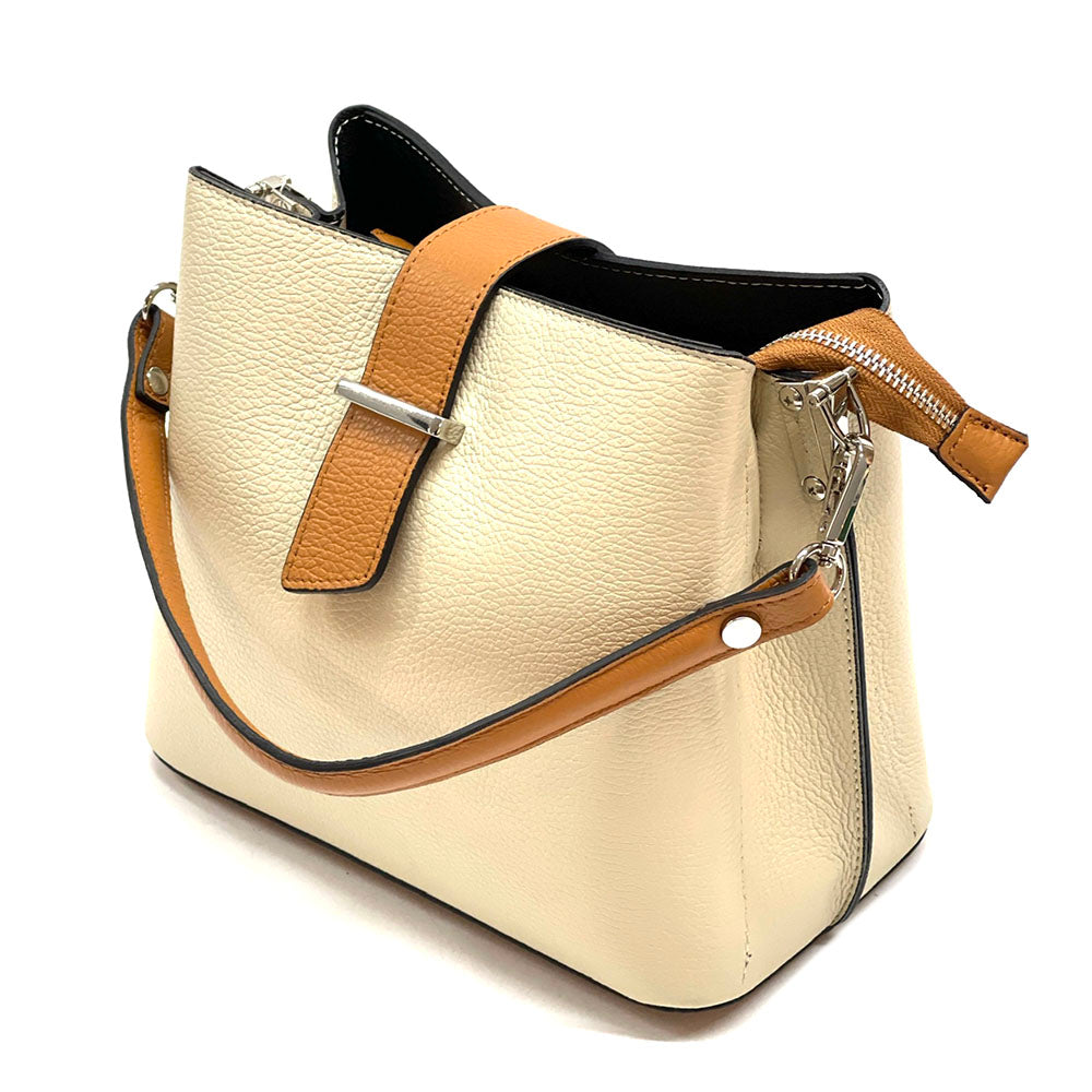 Kristen leather shoulder bag - Made In Italy