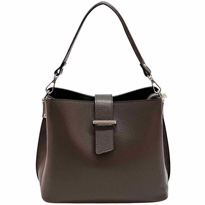 Kristen leather shoulder bag - Made In Italy