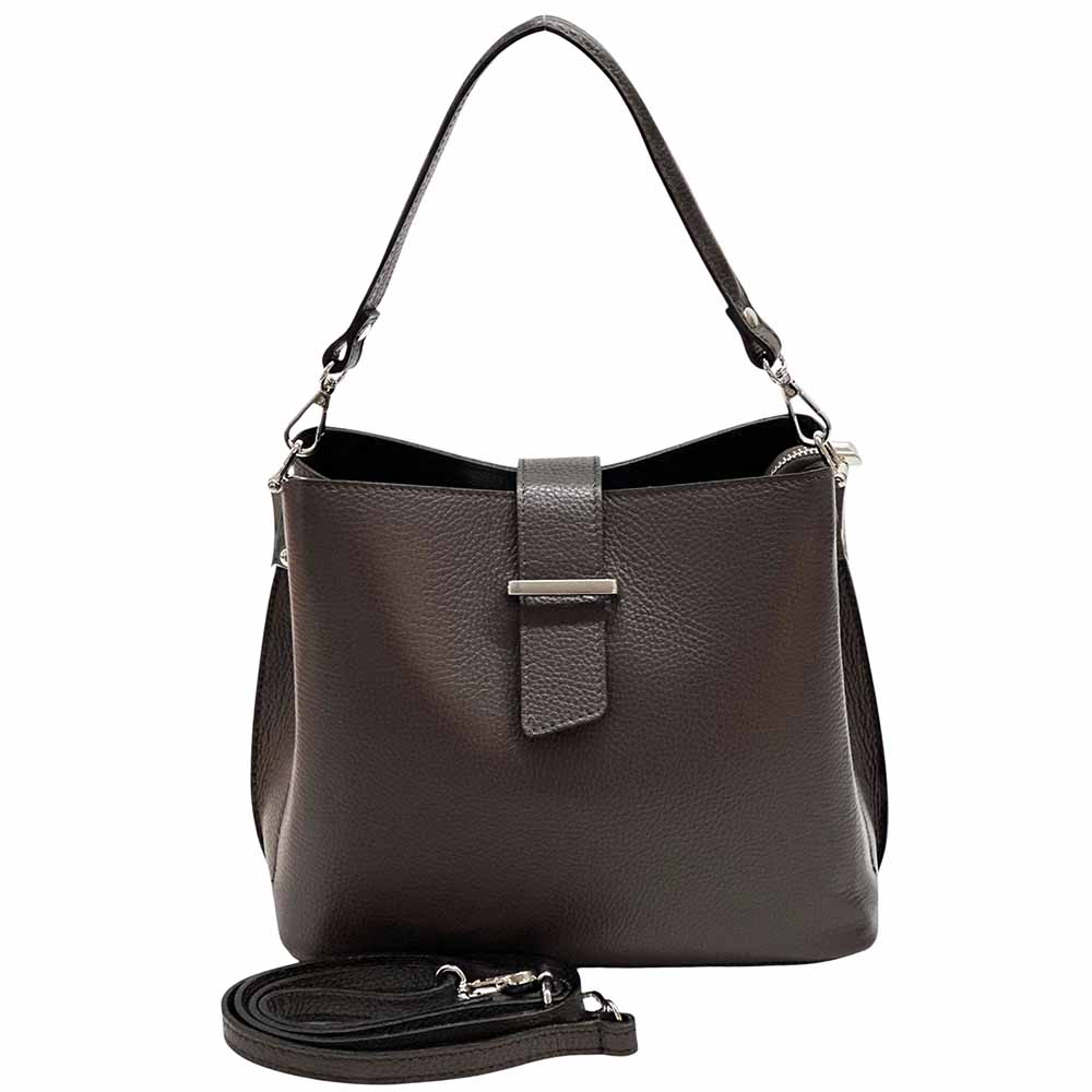 Kristen leather shoulder bag - Made In Italy