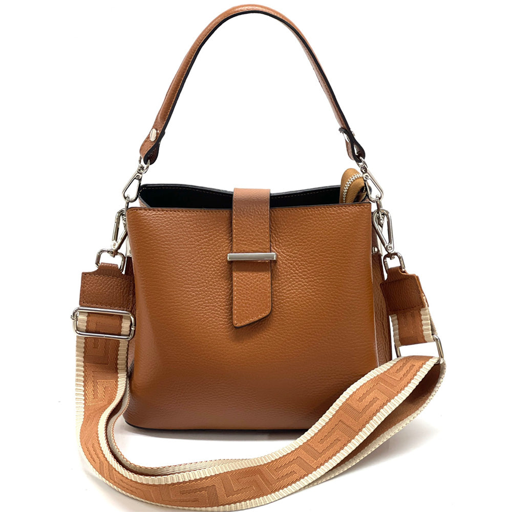 Kristen T leather shoulder bag - Made In Italy