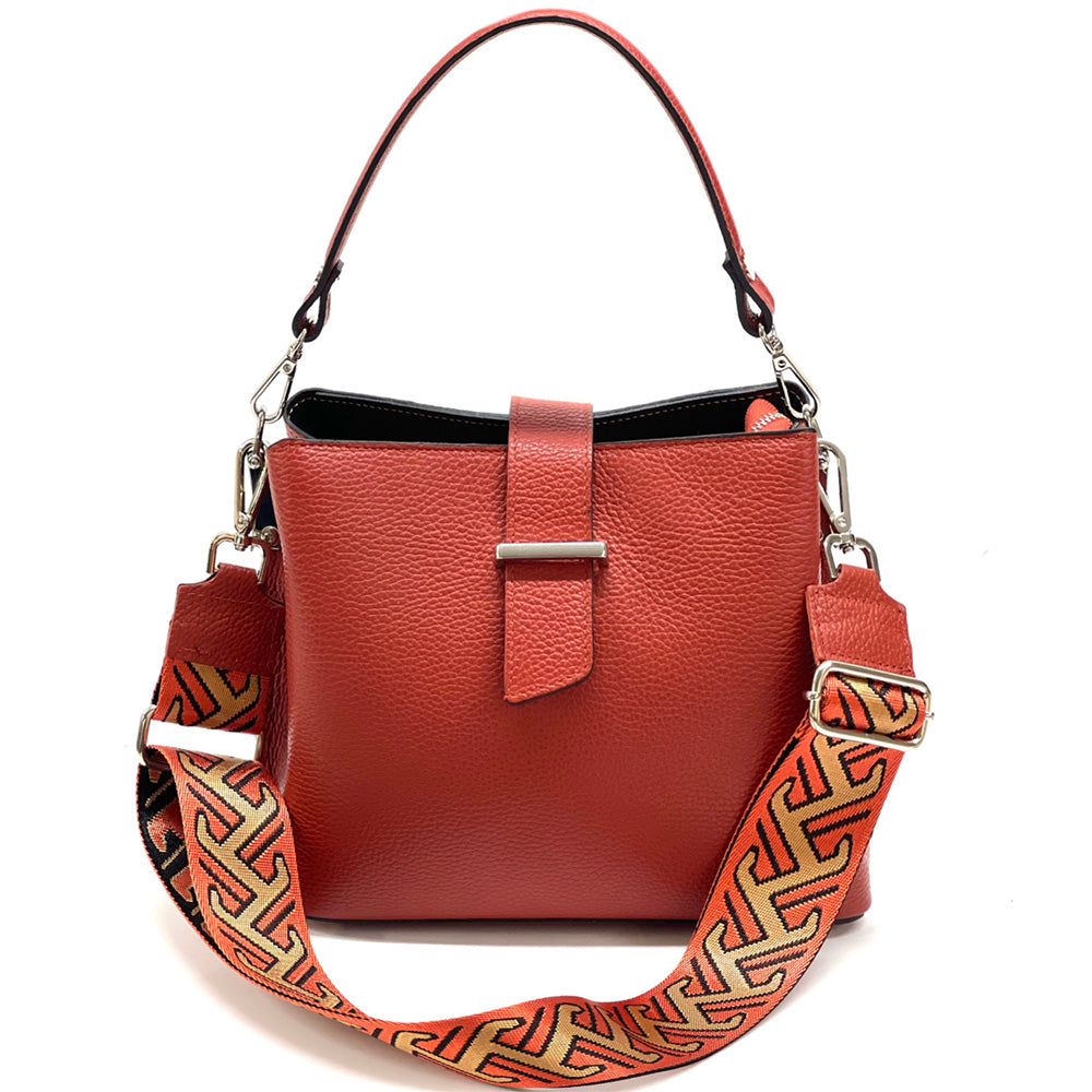 Kristen T leather shoulder bag - Made In Italy