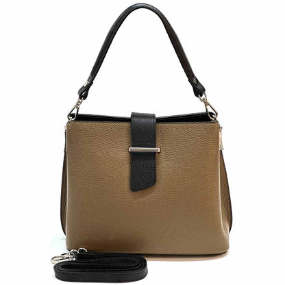Kristen leather shoulder bag - Made In Italy