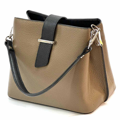Kristen leather shoulder bag - Made In Italy