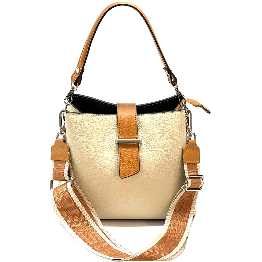 Kristen T leather shoulder bag - Made In Italy