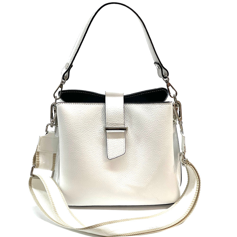 Kristen T leather shoulder bag - Made In Italy