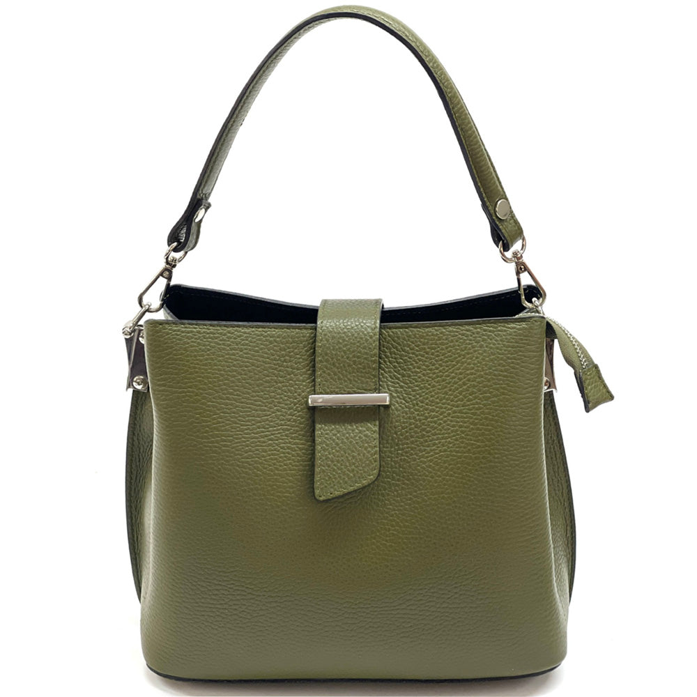 Kristen leather shoulder bag - Made In Italy