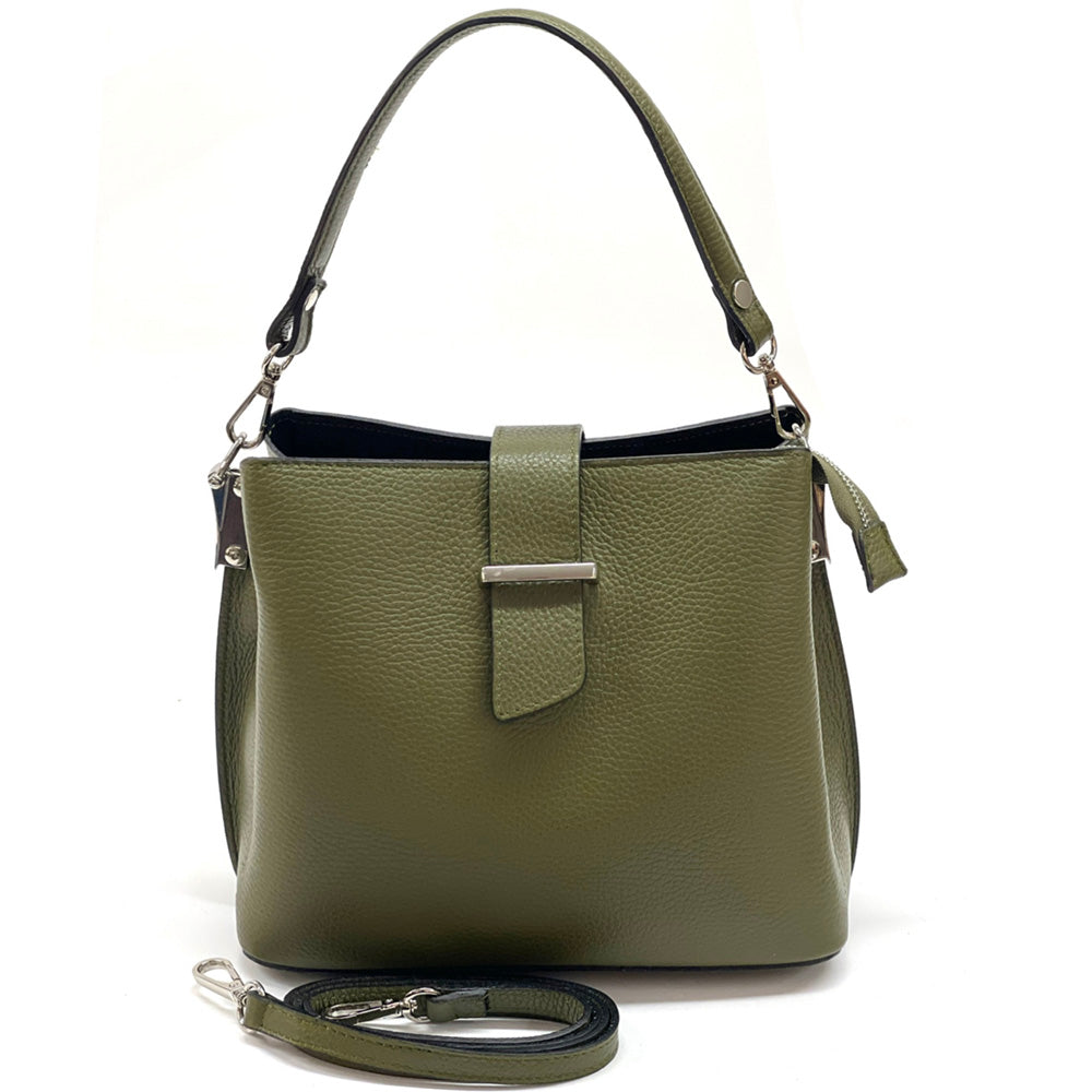 Kristen T leather shoulder bag - Made In Italy