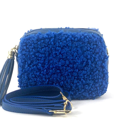 Amara Teddy leather shoulder bag - Made In Italy