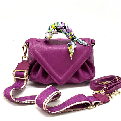 Linda leather handbag - Made In Italy