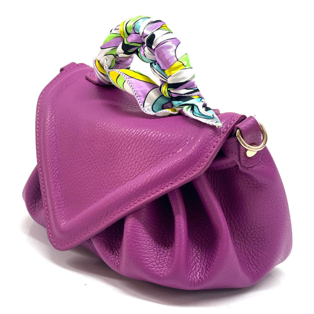 Linda leather handbag - Made In Italy
