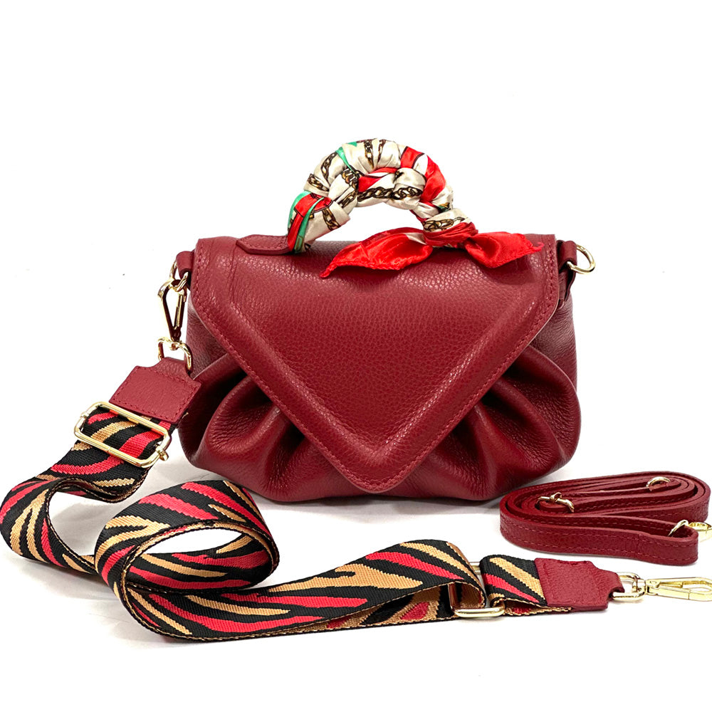 Linda leather handbag - Made In Italy