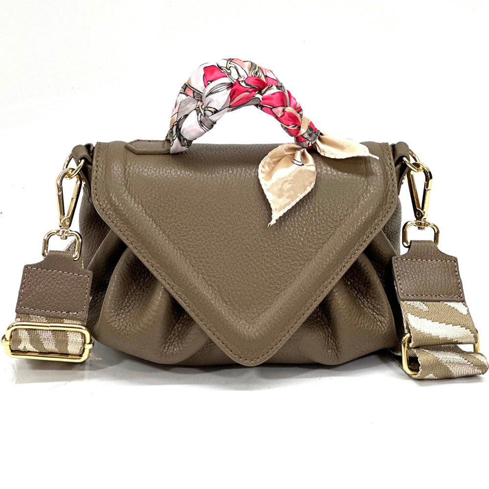 Linda leather handbag - Made In Italy